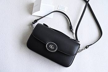 Gucci Petite Gg Mini Black Leather Shoulder bag