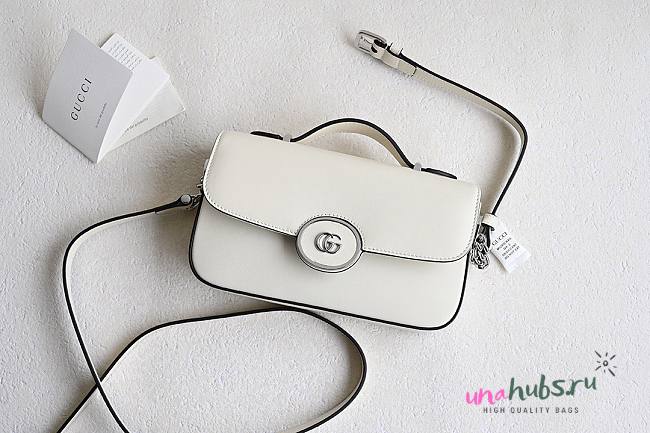 Gucci Petite Gg Mini White Leather Shoulder bag - 1