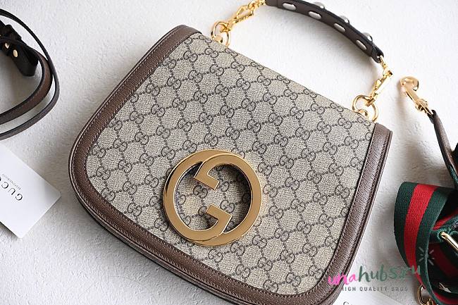 Gucci Medium Interlocking G Blondie Brown Bag - 1