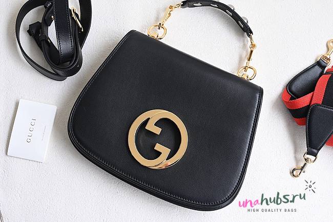 Gucci Medium Interlocking G Blondie Black Bag - 1