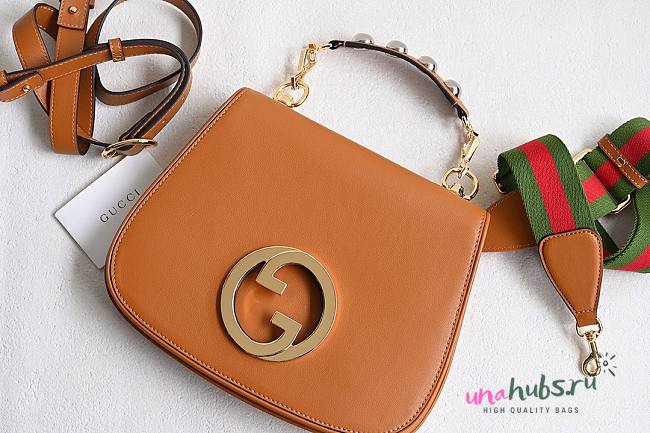 Gucci Medium Interlocking G Blondie Orange Bag - 1