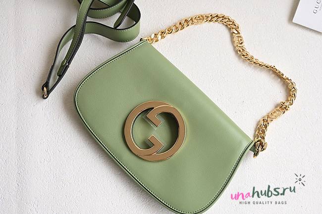 Gucci Small Interlocking G Blondie Green Bag - 1