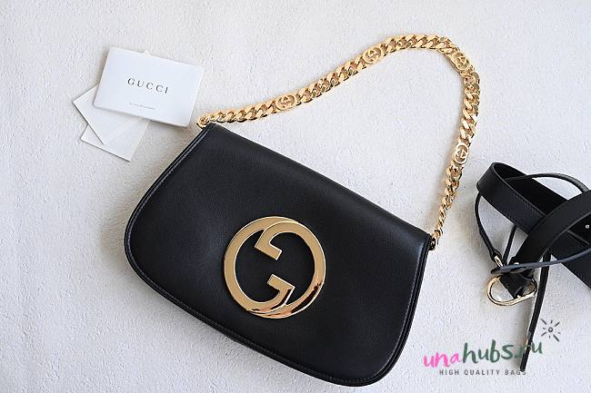 Gucci Small Interlocking G Blondie Black Bag - 1