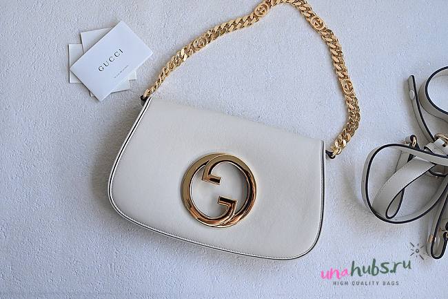 Gucci Small Interlocking G Blondie White Bag - 1