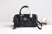 Gucci GG Matelassé small leather duffle black bag - 1