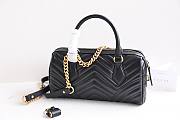 Gucci GG Matelassé small leather duffle black bag - 6