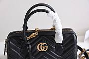 Gucci GG Matelassé small leather duffle black bag - 5