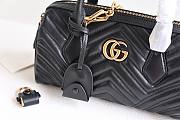 Gucci GG Matelassé small leather duffle black bag - 2