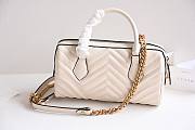 Gucci GG Matelassé small leather duffle white bag - 6