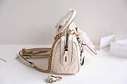 Gucci GG Matelassé small leather duffle white bag - 2