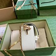 Gucci Horsebit 1955 small white crystal hardware shoulder bag - 2