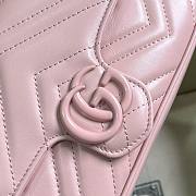 Gucci GG Marmont belt bag in Pink Leather Bag - 5