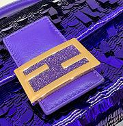 Fendi Baguette Medium Purple Sequined Bag - 4