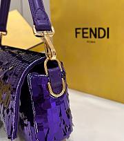 Fendi Baguette Medium Purple Sequined Bag - 6