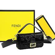 Fendi Baguette Black Beaded Bag - 5