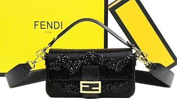 Fendi Baguette Black Beaded Bag