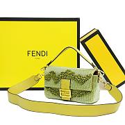 Fendi Baguette Green Beaded Bag - 6