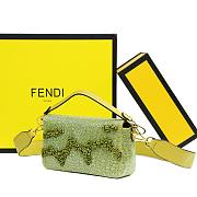 Fendi Baguette Green Beaded Bag - 3