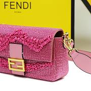 Fendi Baguette Pink Beaded Bag - 5