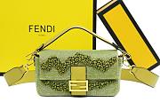 Fendi Baguette Green Beaded Bag - 1