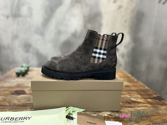 Burberry Allostock dark coffee ankle boots - 1