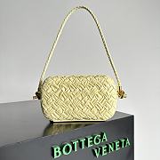 Bottega Veneta intreccio yellow leather clutch - 1