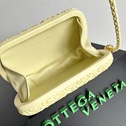 Bottega Veneta intreccio yellow leather clutch - 3