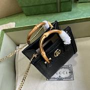 Gucci Diana super mini black bag - 4