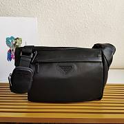 Prada Men Black Leather Shoulder Bag 2VH125  - 1