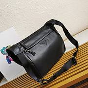 Prada Men Black Leather Shoulder Bag 2VH125  - 3