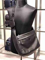 Prada Men Black Leather Shoulder Bag 2VH125  - 2