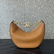 Valentino Garavani VLogo Moon brown leather bag - 5