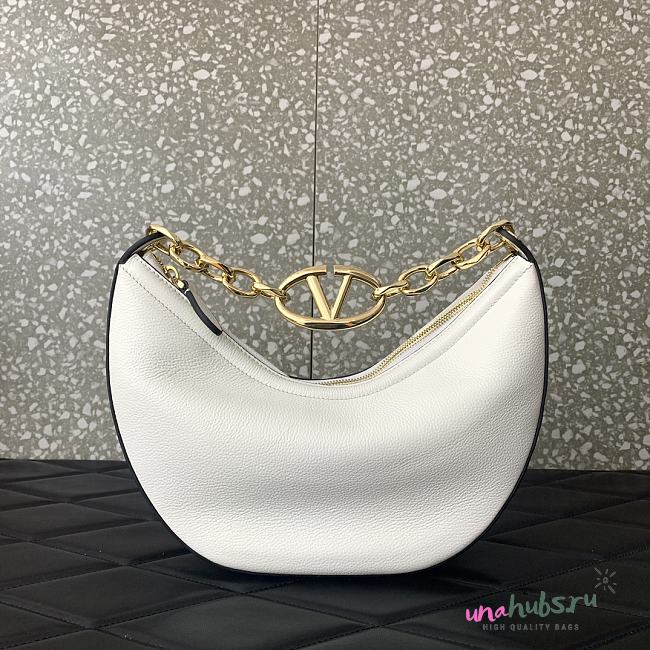 Valentino Garavani VLogo Moon white leather bag - 1