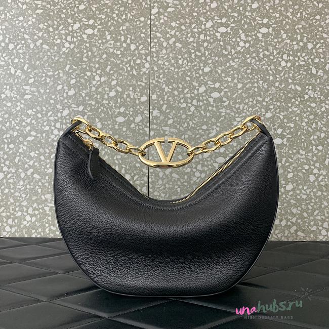 Valentino Garavani VLogo Moon black leather bag - 1