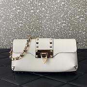 Valentino Garavani White Rockstud Brushed Calfskin Bag - 1