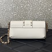 Valentino Garavani White Rockstud Brushed Calfskin Bag - 5