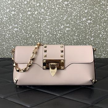 Valentino Garavani Pink Rockstud Brushed Calfskin Bag