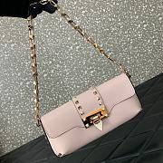 Valentino Garavani Pink Rockstud Brushed Calfskin Bag - 3