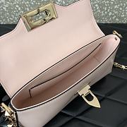 Valentino Garavani Pink Rockstud Brushed Calfskin Bag - 4