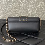 Valentino Garavani Black Rockstud Brushed Calfskin Bag - 5