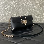 Valentino Garavani Black Rockstud Brushed Calfskin Bag - 2