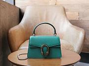 Gucci Dionysus Mini Top Handle Green Leather Bag - 1