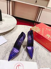 Louboutin purple heels  - 4