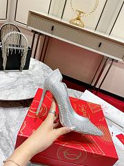 Louboutin silver heels  - 6