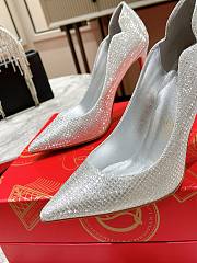 Louboutin silver heels  - 5