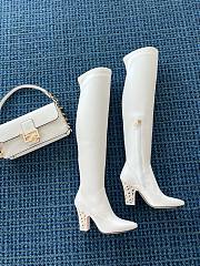 Valentino thigh high white boots  - 6