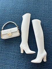 Valentino thigh high white boots  - 4