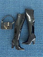 Valentino thigh high black patent boots - 3