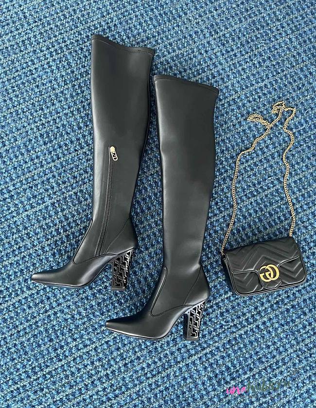 Valentino thigh high black boots - 1