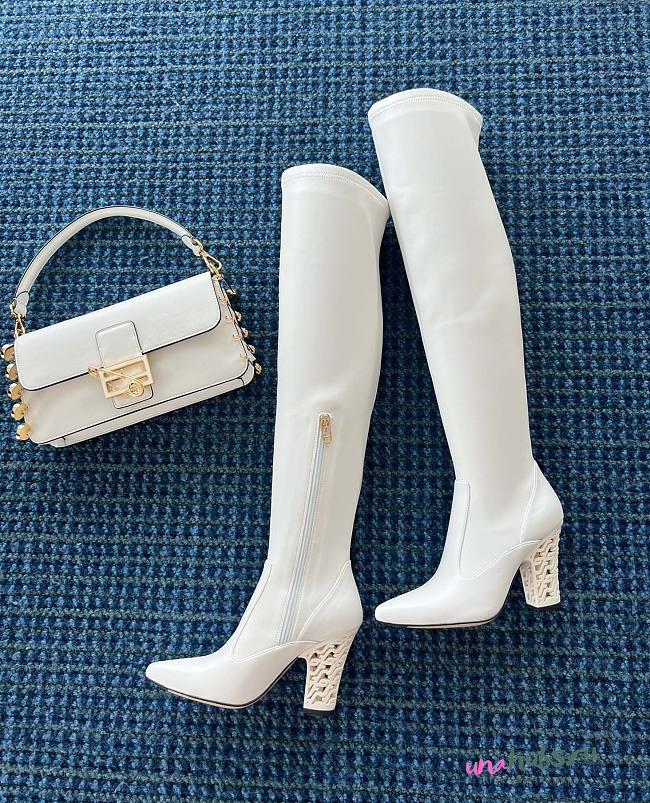 Valentino thigh high white boots  - 1